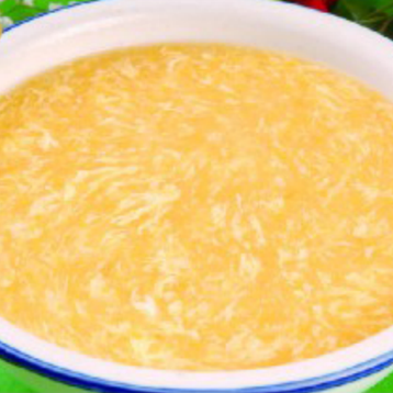 D4.Creamy Soup with Sweet Corn and Egg Ribbon
