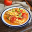 Vegetarian + Scrambled Eggs with Tomato