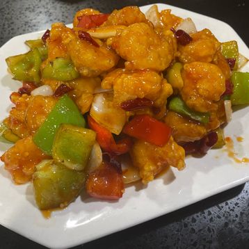 S9.Spicy Chill Garlic Prawns