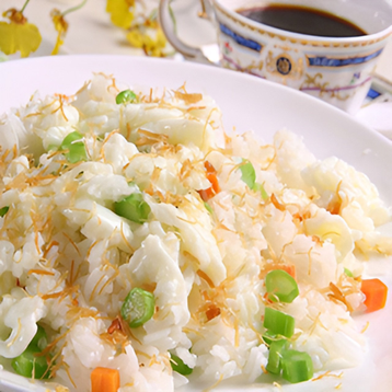 Dried & Fresh Scallop Fried Rice with Egg White