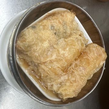 Bean Curd Roll w/ Minced Pork in Abalone Sauce