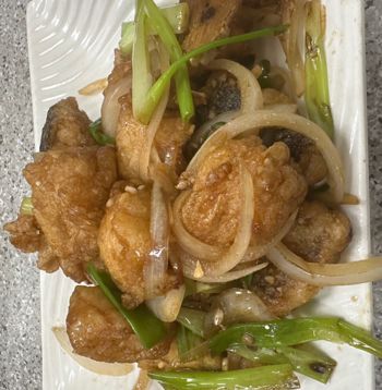 Pan Fried Halibut w/ Special Soy Sauce