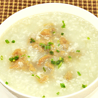 Minced Beef Congee w/ Cilantro