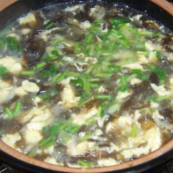 Egg soup Claypot