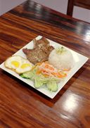 Sunny Side Up Eggs with Grilled Chicken, Grilled Pork Chop, or Grilled Pork Slices Rice Plate