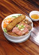 Special Vermicelli with Lemongrass Chicken, Grilled Pork, Pork Patty, and Spring Roll
