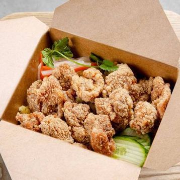 Popcorn Chicken with Rice