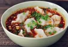 E05.Pork and Chive Dumplings in Sour and Spicy Soup🌶