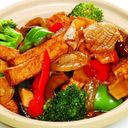 A5.Tofu Braised with Fish, Shrimp,Chicken, Beef,BBQ Pork, Mushrooms, and Broccoli