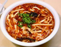 Vegetables & Pork With Hot And Sour Noodle Soup