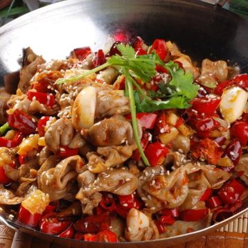 K03 Dry Pot Pork Intestines with Chicken🌶