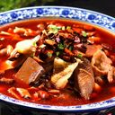 A18.Szechuan Spicy Pork Blood and Beef Tripe with Mixed Vegetable🌶