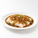 Steamed Sole Fish with Savory Crispy Soybean