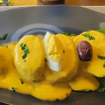 Potatoes w/ peruvian huancaina sauce