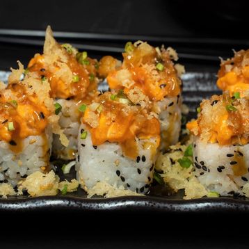 Spicy Salmon Volcano Roll
