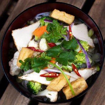 Veggie and Tofu Noodle Soup