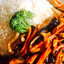S4. Chili Garlic Sauce Shredded Pork Over Rice 