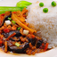 S1. Chili Garlic Sauce Eggplant Over Rice 