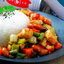S6. Kungpao Chicken Over Rice 