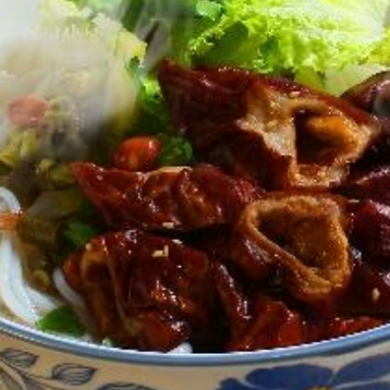 A10 Signature Rice Noodle Soup w/ Crispy Marinated Intestine