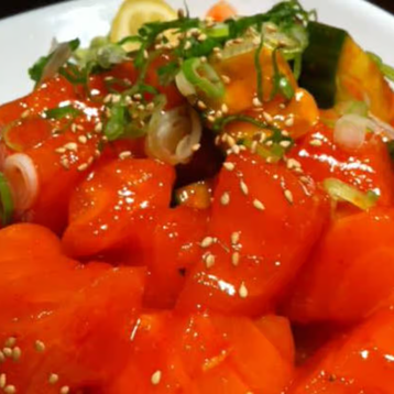 Spicy Salmon Sashimi