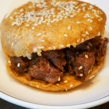 D9. Braised Beef Sesame Flatbread