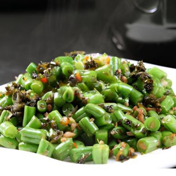 Pan Fried String Beans w/ Minced Pork