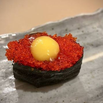 Tobiko And Quail Egg Nigiri
