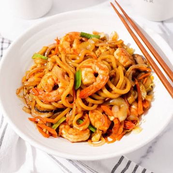 Shrimp Yakiudon
