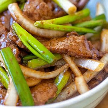 Sauted Beef Slices With Scallion