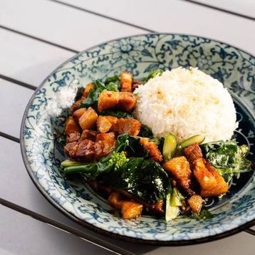 Gai-lan and Pork Belly ( NOT Gluten Free )